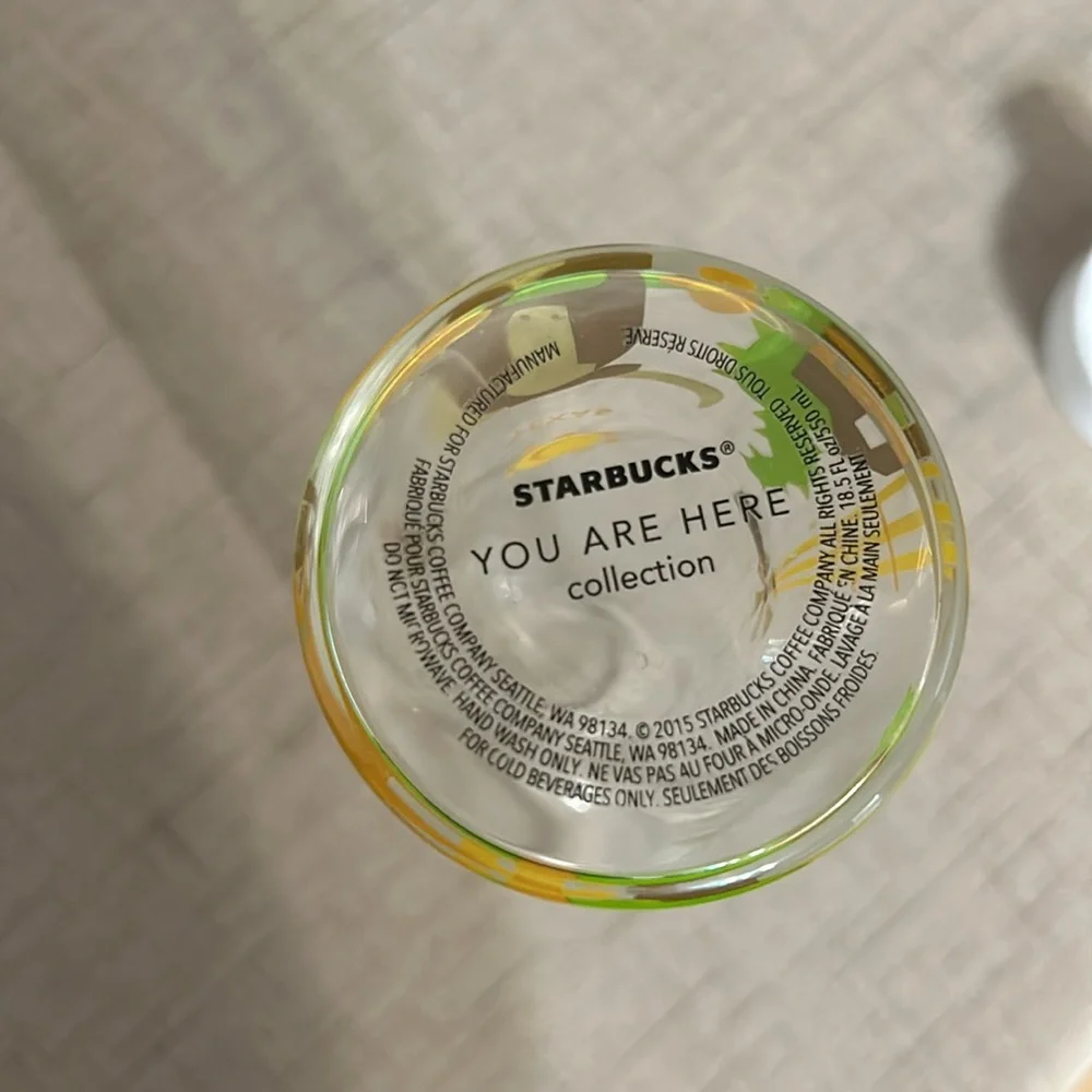 Starbucks You are Here Collection, glass Water bottle